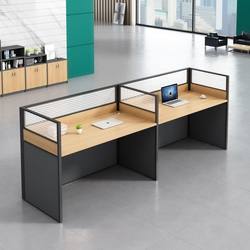 Simple and Modern Office Desk with Screens for 2/4/6/8 People, Staff and Finance Workstation, Desk and Chair Set