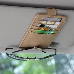 
Car glasses holder, car glasses frame box, car multifunctional sun visor, receipt, business card holder, storage bag
