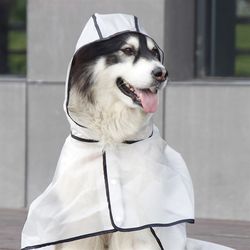 Transparent dog raincoat Alaskan Labrador large dog frosted ready-made pet clothing manufacturer