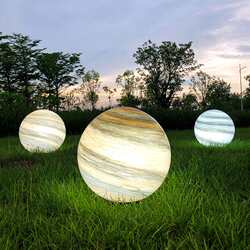 Outdoor lights waterproof garden villa courtyard planet lights round ball grass lamp modern simple solar lawn light