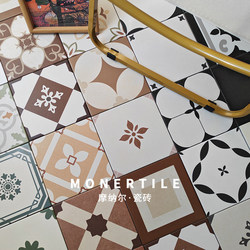 Medieval-Style French Retro Non-Slip Floral Tiles in Cream Style for Bathroom, Kitchen, Clothing Store, Entrance, Restaurant, Floor Tiles, Ceramic Tiles