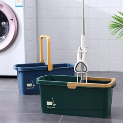 Yousiju rectangular household plastic bucket, mop bucket, mop bucket, drainable sponge mop bucket