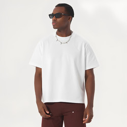 Five Men Short Wide-Fit T-Shirt Men's Short-Sleeved T-Shirt Pure Cotton Loose Short Top American Style Short-Sleeved Men's Style