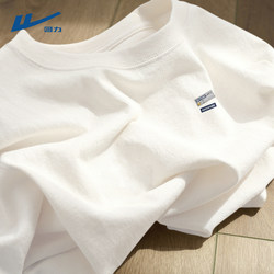 Pull Back White Short-Sleeved T-Shirt for Men, Summer Pure Cotton 2025 New Men's Top, Youth Boys' Half-Sleeve Summer D