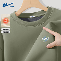 Pull-Back Fleece Sweatshirt for Men, Autumn and Winter 2025 New Men's Long-Sleeved Thickened Top, Men's Clothing D