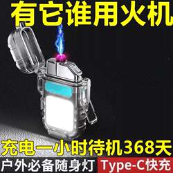 Multifunctional Keychain Light, Arc Lighter, Portable Lighting, Work Light, Strong Light Flashlight with Cigarette Lighter