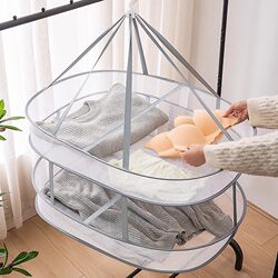 Clothes Drying Net, Drying Basket for Socks, Flat Drying Rack for Underwear, Household Sweater Drying Rack, Foldable
