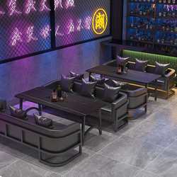Bar table and chair combination industrial style restaurant restaurant bar barbecue shop bistro cafe clear bar commercial deck sofa