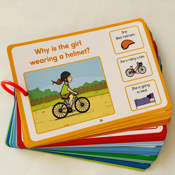 
Click-to-read version of causal relationship interactive question and answer training card 88 pages double-sided enlightenment daily oral interaction waterproof coating