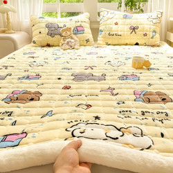 Winter Fleece Blanket Mattress, Milk Velvet Bed Sheet, Soft Cushion for Home Use, Thickened Mattress Pad, Flannel Coral Fleece Bed Cover