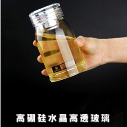 Unbreakable Glass Cup, High Boron Tempered 500ml, Drop-Resistant, High-Temperature Resistant Borosilicate Double-Layer Glass, Single-Layer Men's Tea Cup