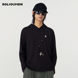 Holdoumen26 Spring Daily Series Hooded Long-Sleeved T-Shirt