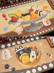 Zhizhi Xiaobu Ninth Edition·Felt Cute Vintage Japanese-Style Oden Pudding Boat Cotton Linen Journal Tablecloth