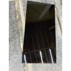 Vitrified Tiles Black Gold and Silver Floor Tiles 600X1200 Pure Black Polished Glazed Tiles for Living Room and Bedroom, Non-Slip and Wear-Resistant 800X800