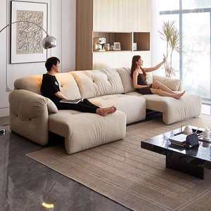
Duoping recommends ZY-812 sofa, small apartment living room, cream style, retractable kennel, fabric, lazy person, multi-functional cloud function