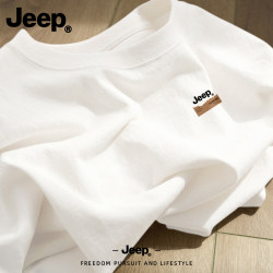 Jeep Pure Cotton Breathable Short-Sleeve T-Shirt for Men and Women, Loose Fit, Summer 2026 New Style, American Style Base Shirt