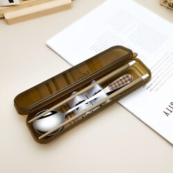 Portable Chopsticks and Spoon Set Storage Box for Students and Office Workers, Personal Cutlery Set, Lunchbox Spoon and Chopsticks Set Box
