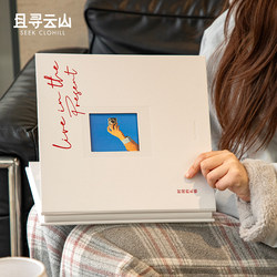 Qie Xun Yunshan Self-Adhesive Laminated Photo Album Large Capacity Polaroid Photo Storage Book with Window ins Style Commemorative Album