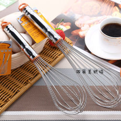 Sanneng manual egg beater stainless steel egg cream mixer household 8-inch 10-inch 12-inch baking tools