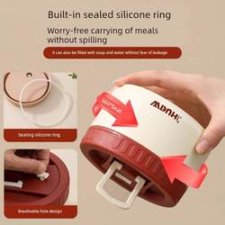 Japanese Imported Insulated Lunch Box 316 Stainless Steel, Portable Multi-Layer Bento Box for Office Workers and Students to Bring Meals