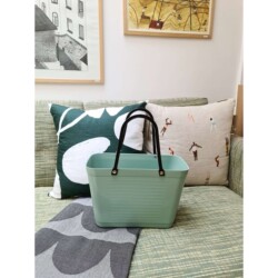 2024 new Chinese mainland fashion plastic large grocery shopping basket shopping basket handheld red basket picnic storage blue wash