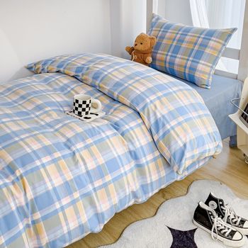 Class A maternal and infant -level all -cotton cotton washing cotton student dormitory upper and lower layers of three -piece units of people high and low bed cover quilt
