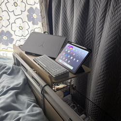 Folding Computer Desk for Dormitory Bed, Suspended Side Table for College Dormitory, No Installation Required, Bunk Bed Lazy Desk