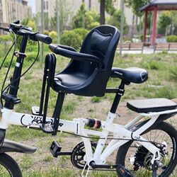 Folding bicycle child seat electric vehicle front baby shock absorber seat full fence seat child baby chair