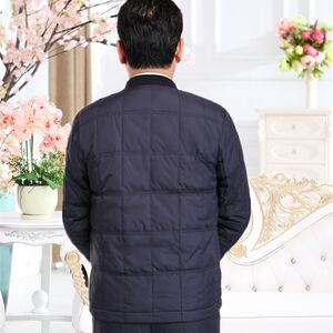 Middle -aged and elderly men's men's warm down jacket inner bile set thickened parents thin and thin elderly down pants