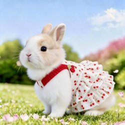 Pet Rabbit Clothes Dwarf Rabbit Cute Princess Dress Can Be Used to Leash Dogs and Cats Lop-Eared Rabbit Young Rabbit Anti-Shedding