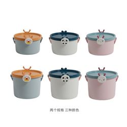 Mini small bucket plastic bucket with lid children's toy sand digging storage bucket small lid baby toddler painting