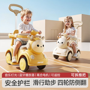 
2025 new children's electric car twister car 1 to 3 years old baby toys can be used as a remote control car baby trolley