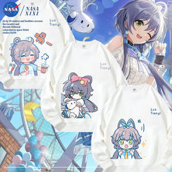 Nasa Luo Tianyi Vsinger Collaboration Sweatshirt Men's Crew Neck Autumn/Winter Jacket Virtual Singer Merchandise Clothing Outerwear