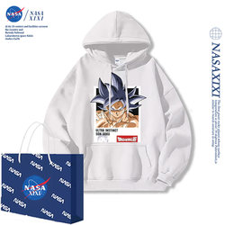 Nasa Dragon Ball Anime Collaboration Hoodie for Men, Autumn and Winter, Son Goku and Vegeta Merchandise Clothing Jacket Trendy