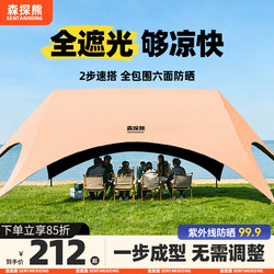 Sen Tan Bear New Quick-Open Canopy Tent for Outdoor Camping 2026 New Model Camping Sunshade with Black Coating New Style Sun Shelter