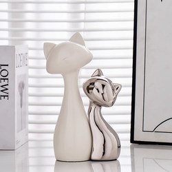Nordic Cat Figurines, High-End Luxury, High-Quality Home Furnishings, Tv Cabinet, Glass Wine Cabinet, Living Room, Entrance Hall, Soft Decorations