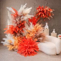 Large-Scale Simulated Indoor Flower Arrangements, Reed Landscaping, Clothing Store Window Decorations, New Year Mall Decorations, Artificial Plants