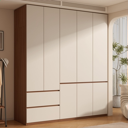 Solid Wood Wardrobe for Home Bedroom 2026 New Popular Model Small Apartment Storage Cabinet Children's Wardrobe Cabinet