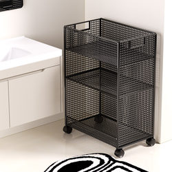 Bathroom Storage Rack, Toilet, Restroom, Shower Room Storage Cabinet, Floor-Standing Gap Storage Shelf, Small Cart