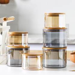 Mini Glass Tea Canister, High Borosilicate Transparent Glass Sealed Jar, Flower Tea Mini Large Bottle, Food-Grade Storage