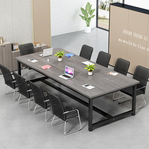 
Conference table simple modern solid wood staff desk training negotiation large table office furniture custom long table
