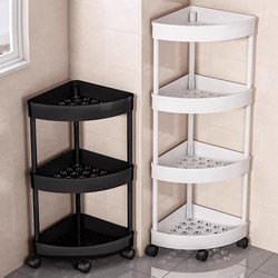 Bathroom Storage Rack, Floor-Standing Triangular Rack, Multi-Layer Household Movable Corner Rack, Washbasin Rack, Bathroom Storage Shelf