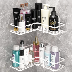 Bathroom Triangular Shelf Wall-Mounted Shelf Corner Toilet Wall-Mounted Hanging Basket Bathroom Storage Organizer