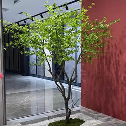 Large Simulated Tree, Artificial Tree Ornaments, Hanging Clock, Horse Drunken Wood, Indoor Bionic Green Plants, Landscaping Combination, Window Decoration