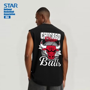 
American basketball uniform Bulls team retro jersey men's vest sports vest men's summer men's pure cotton sleeveless T-shirt