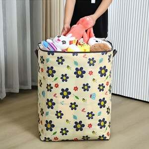 
Bee flower thickened quilt storage bag large capacity moving packing bag clothes quilt moisture-proof and mildew-proof organizing bag