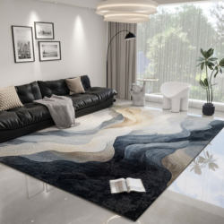 2026 New Style Living Room Loop Pile Carpet, Loop Pile Waterproof and Stain-Resistant, Light Luxury and High-End Feel, Sofa Coffee Table Rug, Wear-Resistant and Non-Slip