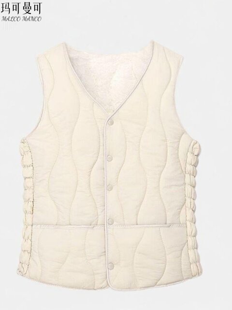 NO1dara middle-aged and elderly women's vest in autumn and winter down cotton plus velvet warmth thickened slim women's vest cotton jacket