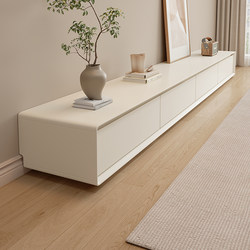 Cream-Style Floor-Standing Tv Cabinet, Modern and Simple, Small Apartment, Solid Wood Living Room Coffee Table, 2025 New Model Tv Cabinet