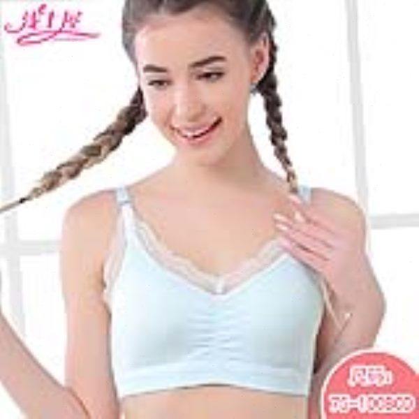 
Girls' large size bra without steel rings, large breasts, small thin, fixed shape, pure cotton, student fat mm underwear during development